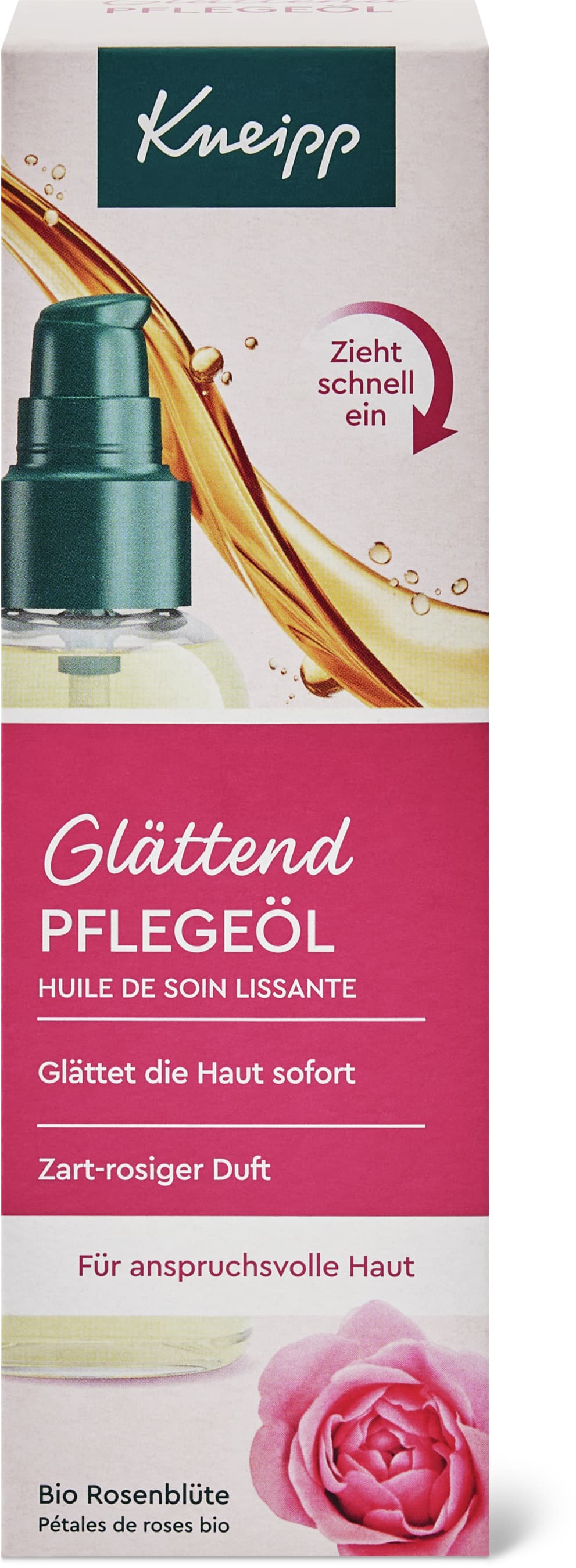 Kneipp Smoothing Body Oil Embrace Life Pétales de roses, pour peaux exigeantes 100ml
